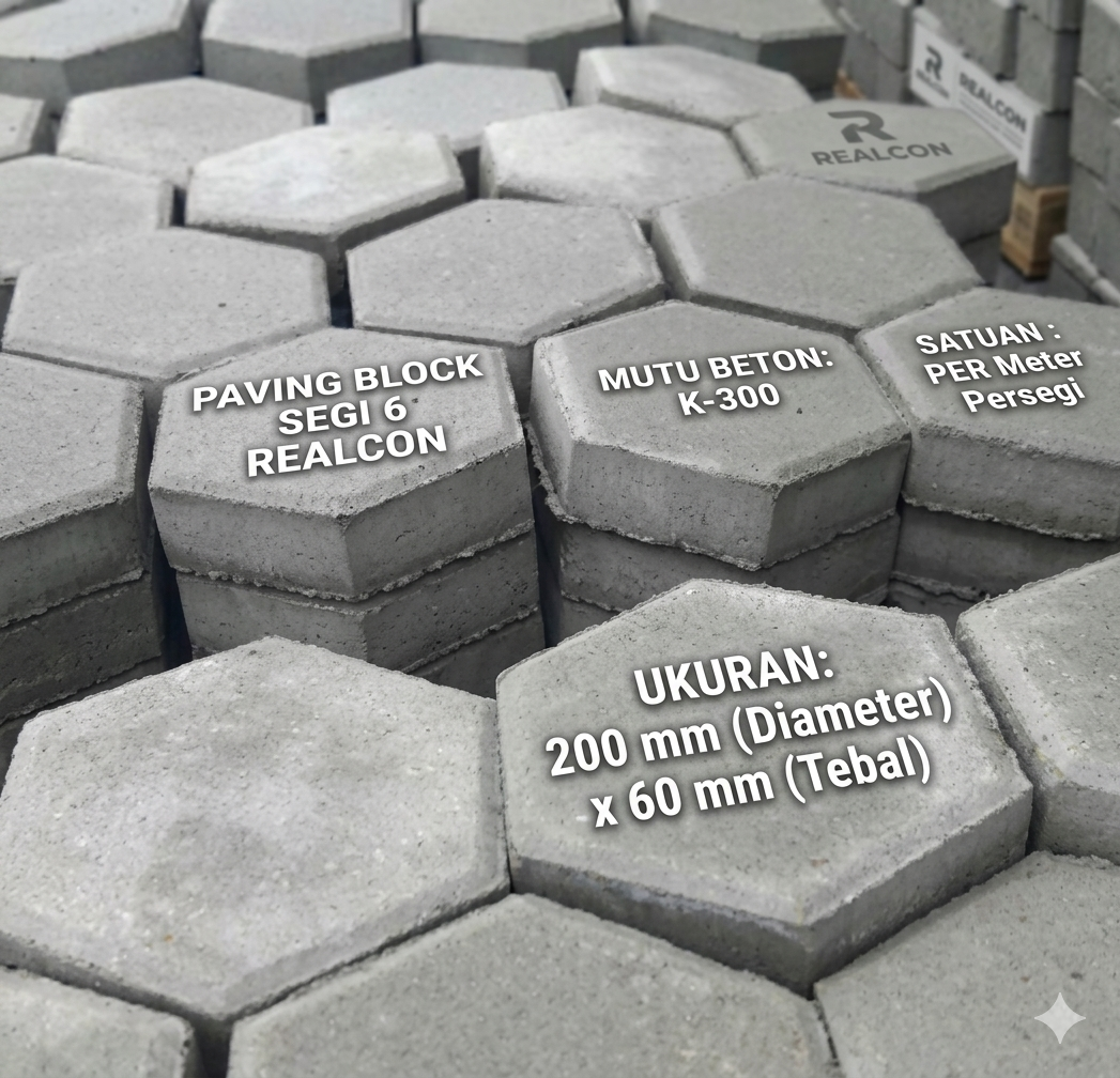 Fokus pada Kepercayaan & Kualitas: Panduan Lengkap Ukuran Paving Block Segi 6 untuk Infrastruktur Kokoh