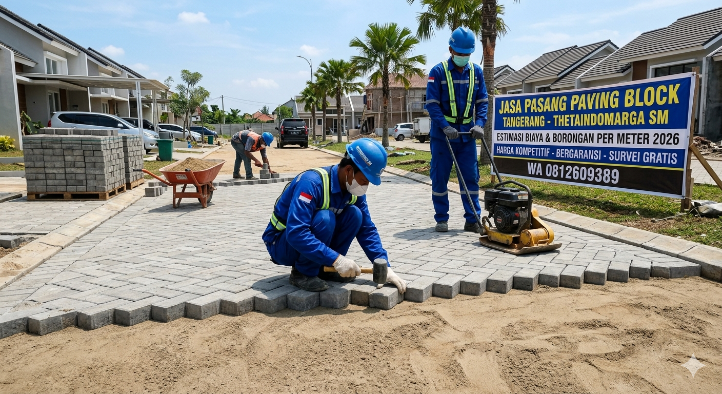 Harga borongan pasang paving per meter