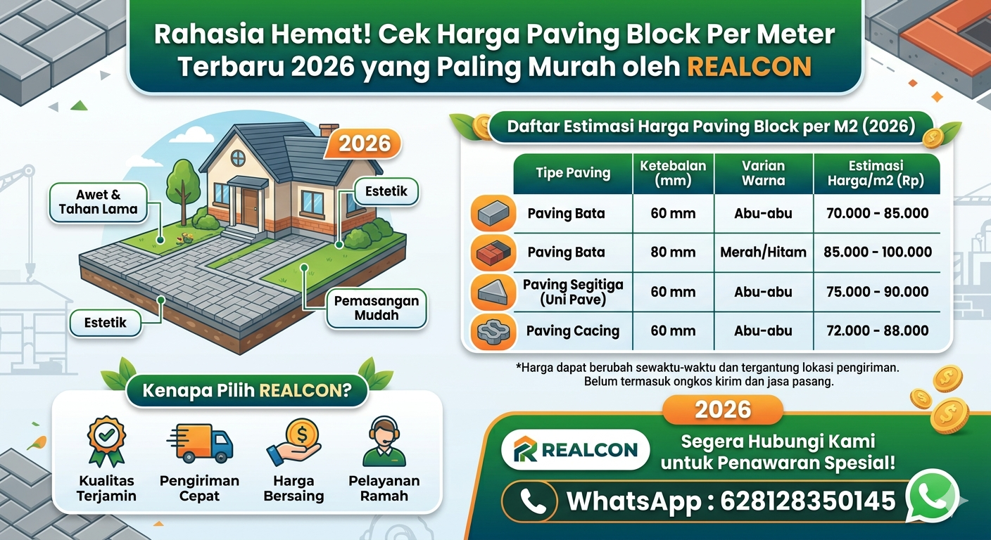 Paving block per meter