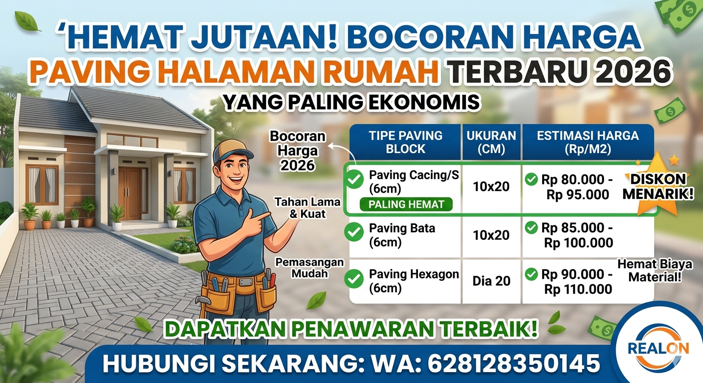harga paving halaman rumah