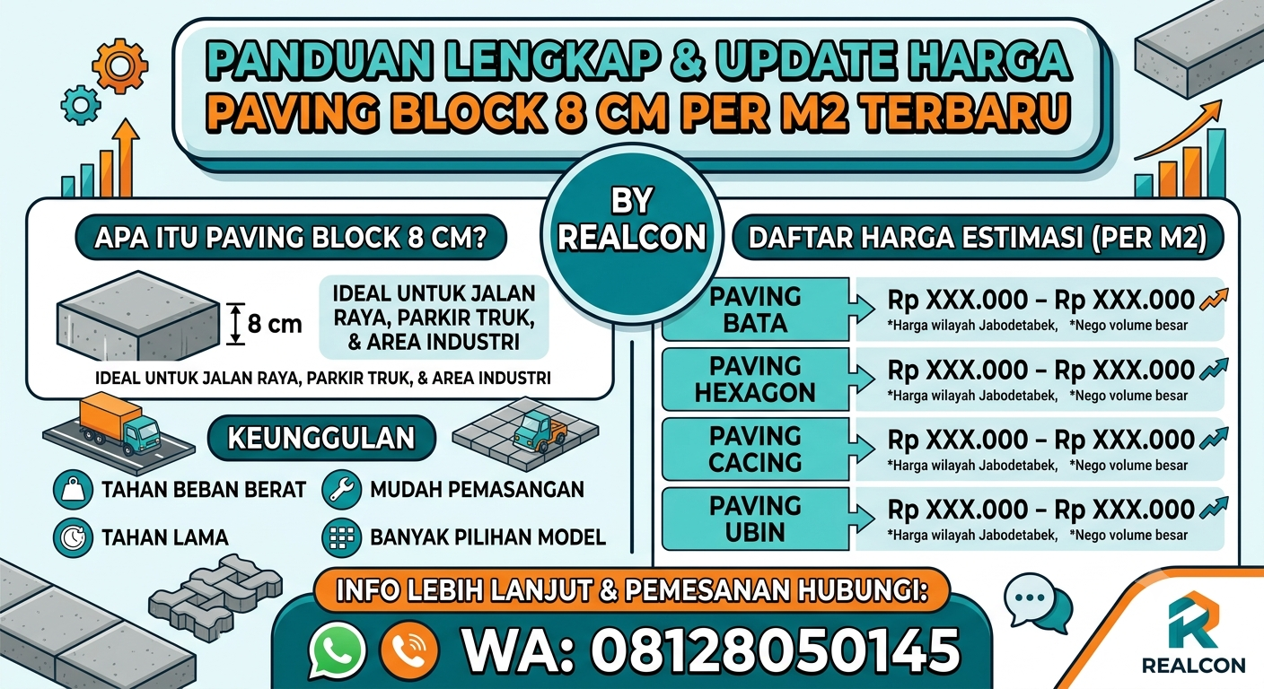 Harga paving block 8 cm per m2