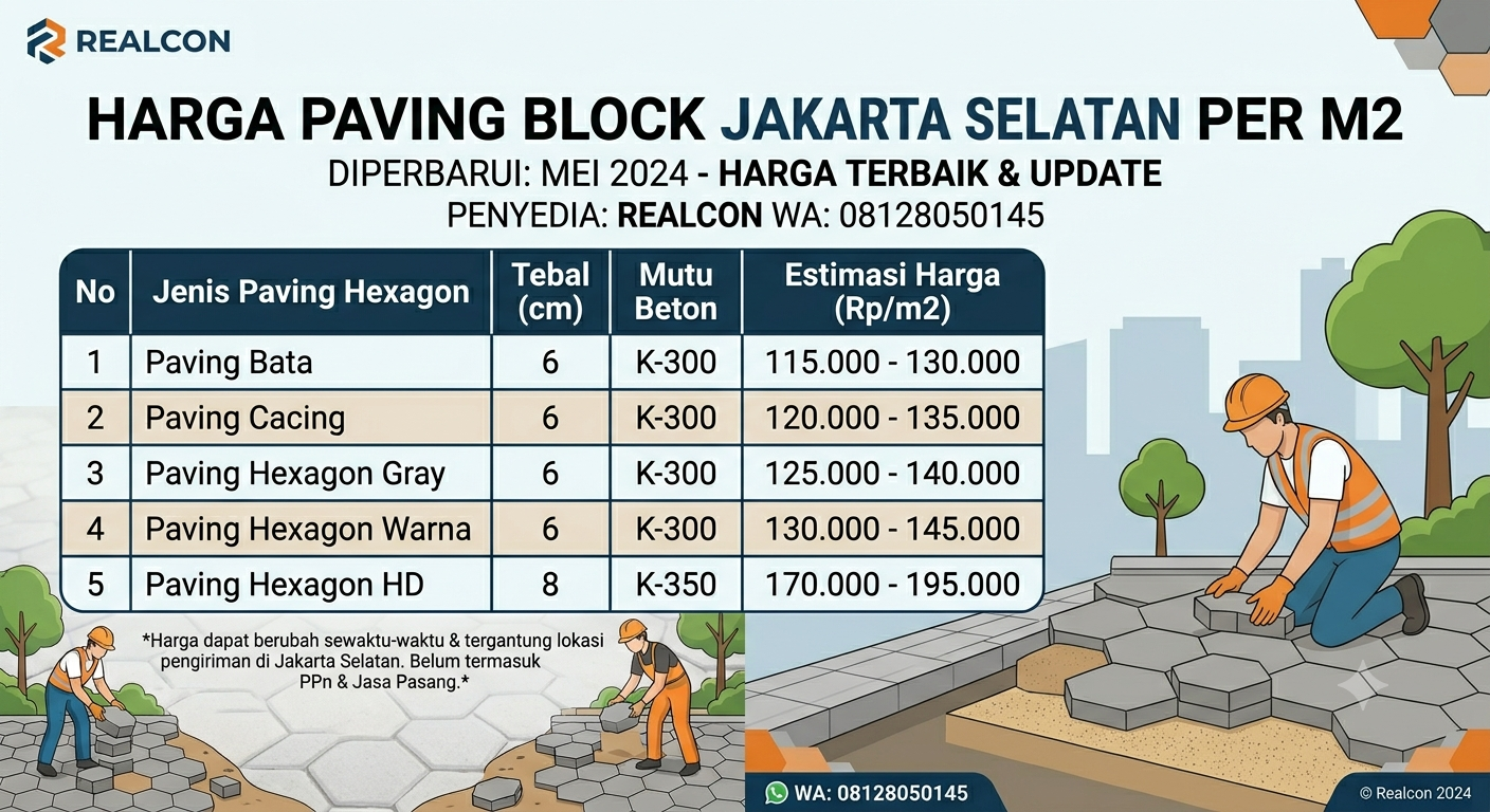 harga paving block jakarta selatan per m2